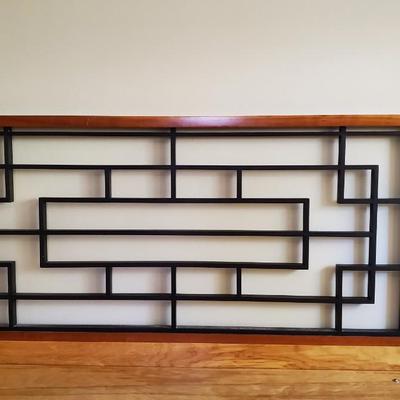Master wood craftsman STANDARD King size Chinese lattice headboard and storage platform - Custom made
