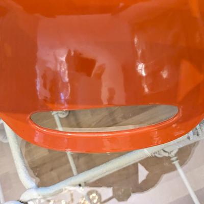 COPCO Denmark Michael Lax Orange Enamel Cast Iron Oval Pan