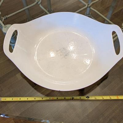 COPCO Denmark Michael Lax Orange Enamel Cast Iron Oval Pan