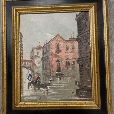 Oil painting on board.