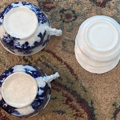 Flow Blue Porcelain Set