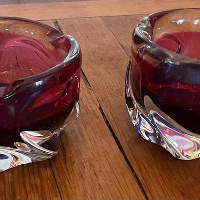 Dense Murano Twin Set ash tray/HEAVY