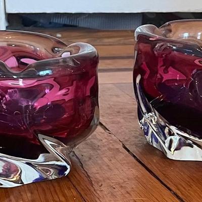 Dense Murano Twin Set ash tray/HEAVY
