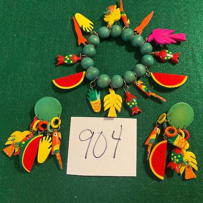 Tropical Bracelet and Earrings