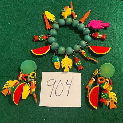 Tropical Bracelet and Earrings