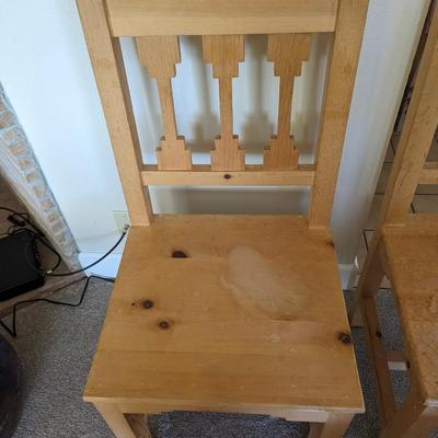 4 Santa Fe wooden chairs - unfinished