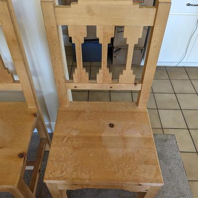 4 Santa Fe wooden chairs - unfinished