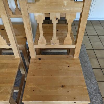 4 Santa Fe wooden chairs - unfinished