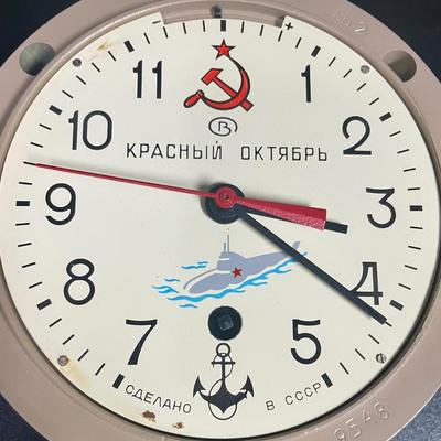 Vintage Russian USSR CCCP Soviet Submarine Vostok Navy Marine Ship Wall Clock