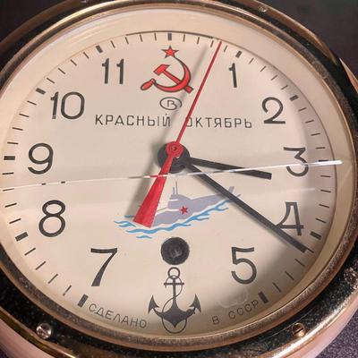 Vintage Russian USSR CCCP Soviet Submarine Vostok Navy Marine Ship Wall Clock