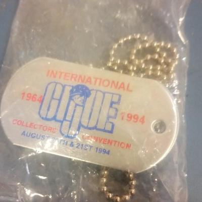 LOT 102 RARE GI JOE DOG TAGS FROM 1994 CONVENTION