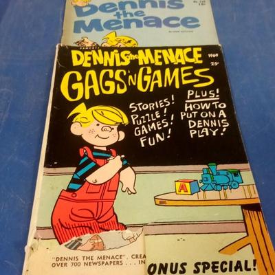 LOT 106 TWO VINTAGE DENNIS THE MENACE COMIC BOOKS