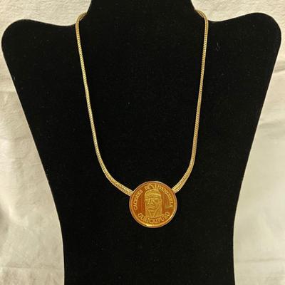 Venezuela Gold Coin Necklace (BBC-BB)