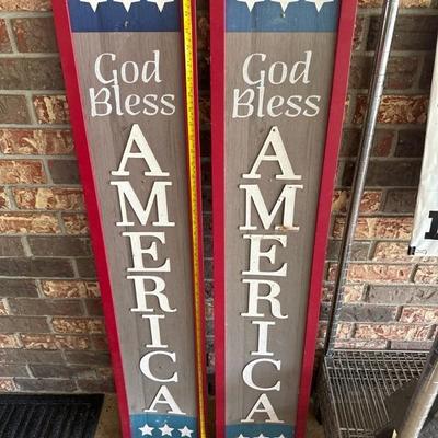 God Bless America Sign outdoor indoor 48 inch x10