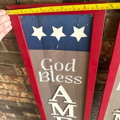 God Bless America Sign outdoor indoor 48 inch x10