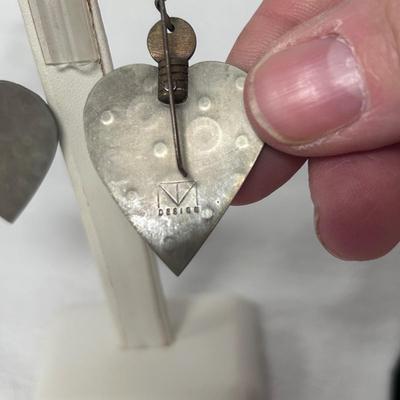 Eight Pairs of Pierced Earrings and Unique 925/750 Hinge Ring (BBC-BB)