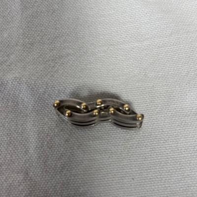 Eight Pairs of Pierced Earrings and Unique 925/750 Hinge Ring (BBC-BB)