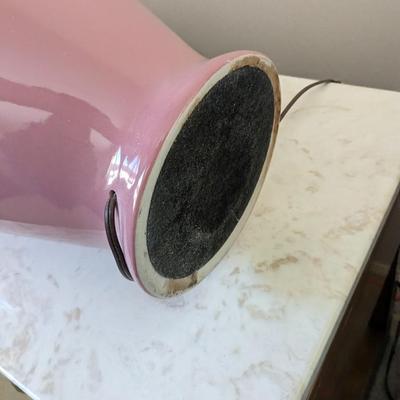 2nd of 2 Post Modern Pink Ceramic 3 Way Lamp