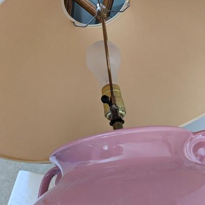 2nd of 2 Post Modern Pink Ceramic 3 Way Lamp