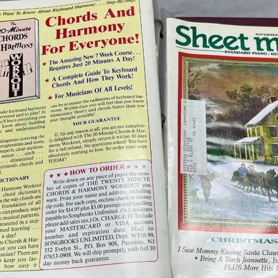 Large Sheet Music Magazine Collection in Storage Albums ranging from 1977 to 1993