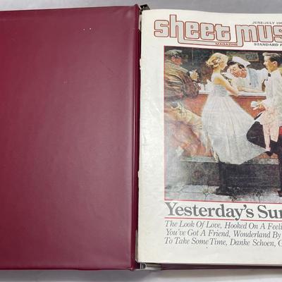Large Sheet Music Magazine Collection in Storage Albums ranging from 1977 to 1993