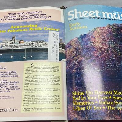 Large Sheet Music Magazine Collection in Storage Albums ranging from 1977 to 1993