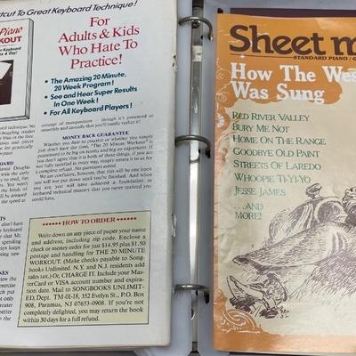 Large Sheet Music Magazine Collection in Storage Albums ranging from 1977 to 1993