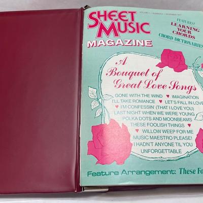 Large Sheet Music Magazine Collection in Storage Albums ranging from 1977 to 1993