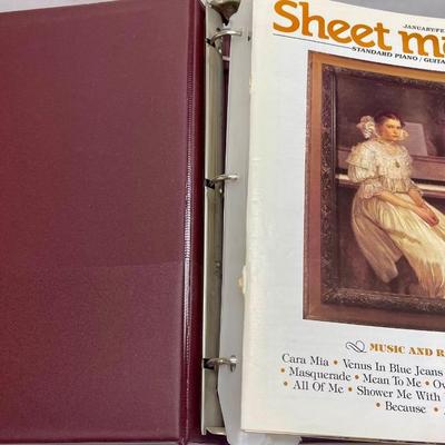 Large Sheet Music Magazine Collection in Storage Albums ranging from 1977 to 1993