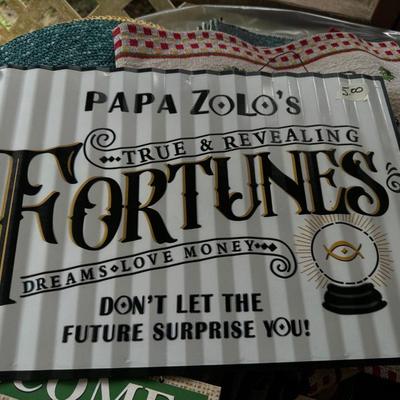 30x24 wall sign art deco Fortunes sign