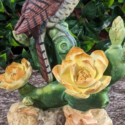 Cactus Wren Figurine by Andrea by Sadek Bisque Porcelain