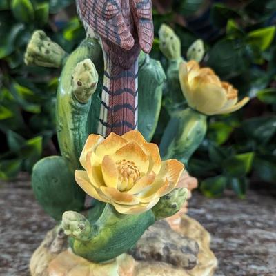 Cactus Wren Figurine by Andrea by Sadek Bisque Porcelain