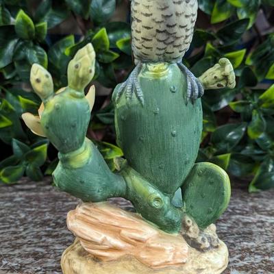 Cactus Wren Figurine by Andrea by Sadek Bisque Porcelain