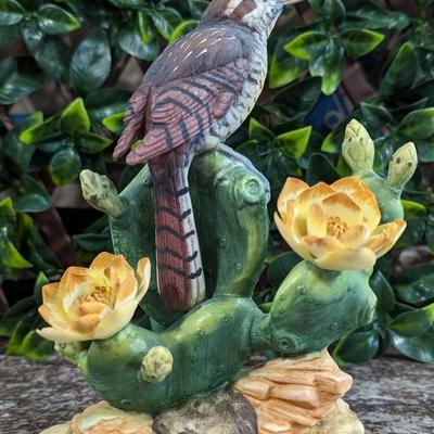 Cactus Wren Figurine by Andrea by Sadek Bisque Porcelain