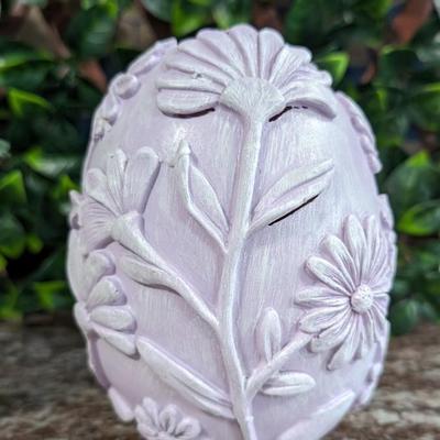 Lot of 2 Easter Egg Lady Rabbit Carrot Farmer Decorations