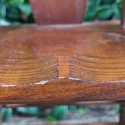 Toy Baby Doll Chair and Table with Collapsible Wings Furniture Wooden Stained