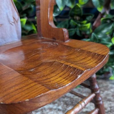 Toy Baby Doll Chair and Table with Collapsible Wings Furniture Wooden Stained
