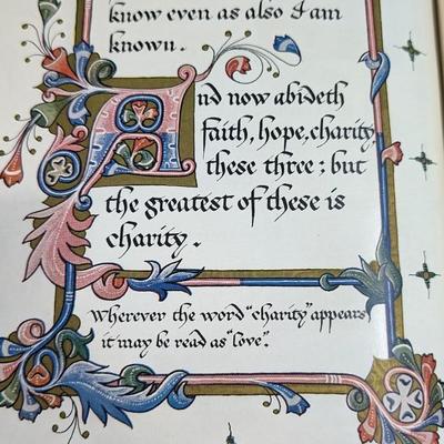 Vintage 1950 The Holy Bible Kings James Version with Illustrations by Celebrated Old Masters