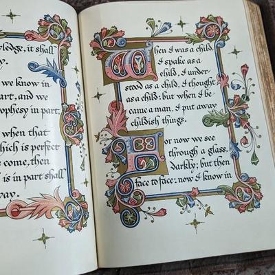 Vintage 1950 The Holy Bible Kings James Version with Illustrations by Celebrated Old Masters