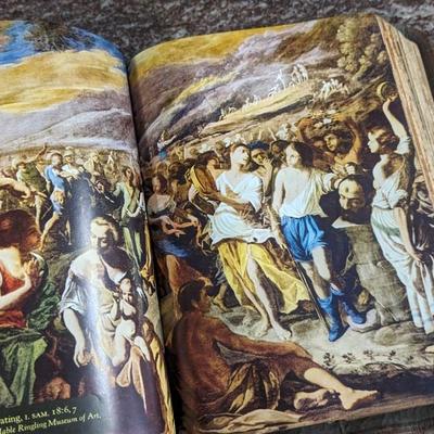 Vintage 1950 The Holy Bible Kings James Version with Illustrations by Celebrated Old Masters