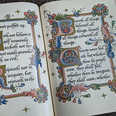 Vintage 1950 The Holy Bible Kings James Version with Illustrations by Celebrated Old Masters