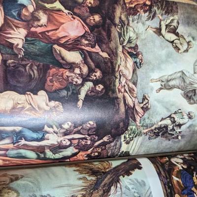 Vintage 1950 The Holy Bible Kings James Version with Illustrations by Celebrated Old Masters