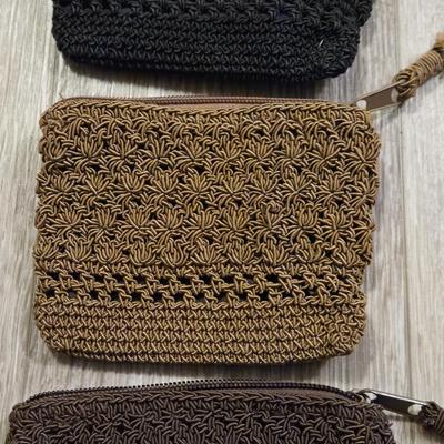 (3) Knit Zipper Wallets