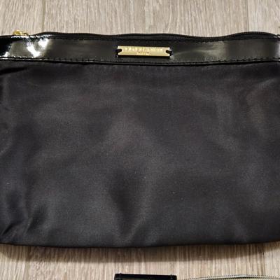(2) Georgio Armani and (1) Gold Makeup Bags