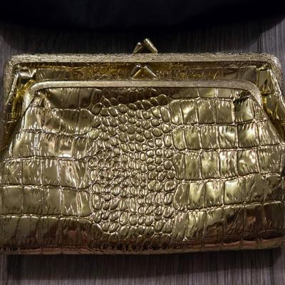 (2) Georgio Armani and (1) Gold Makeup Bags