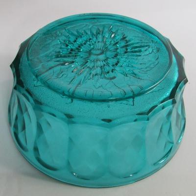 Older Teal Glass Bowl