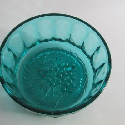 Older Teal Glass Bowl