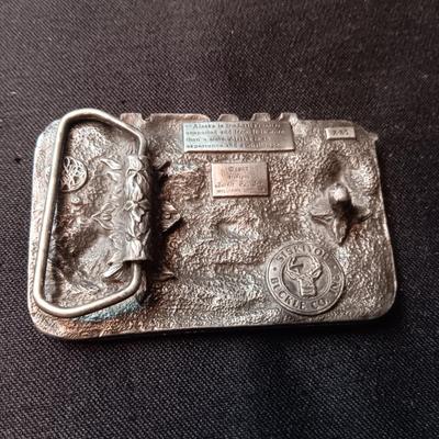 1983 SISKIYOU BELT BUCKLE "ALASKA THE LAST FRONTIER"