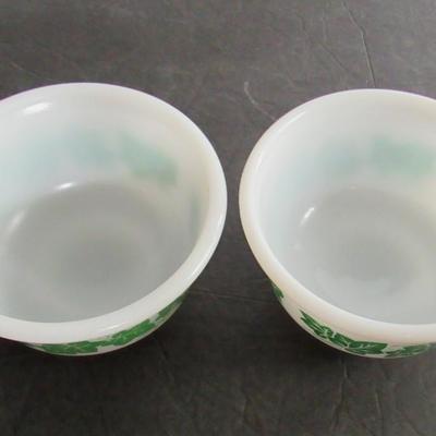 Old Hazel Atlas Ivy Small Bowls