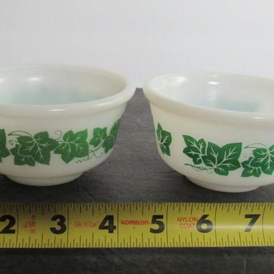 Old Hazel Atlas Ivy Small Bowls
